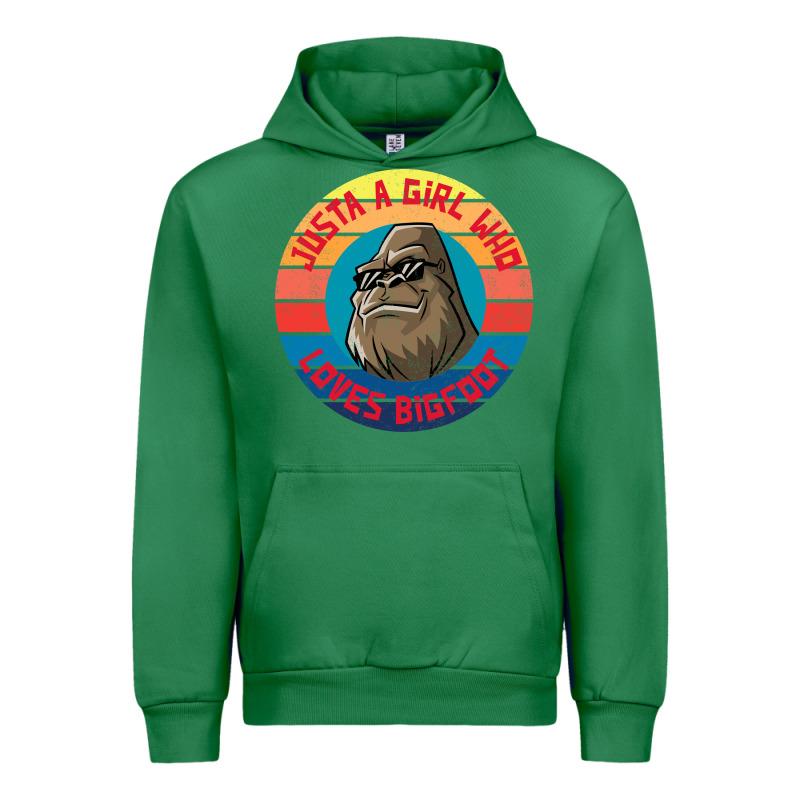 Retro Sunset Just A Girl Who Loves Bigfoot Urban Hoodie by artisFamous | Teevron