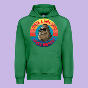 Retro Sunset Just A Girl Who Loves Bigfoot Urban Hoodie Designed By Artisfamous