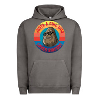 Pigment Tornado Retro Sunset Just A Girl Who Loves Bigfoot Urban Hoodie - artisFamous