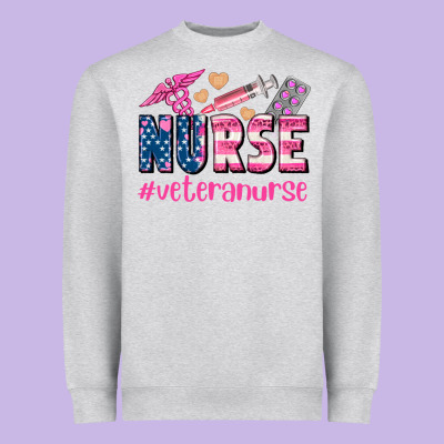 Veteran Nurse Heavyweight Sweatshirt Designed By Adodesignshop