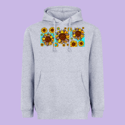 Leopard Sunflower Gemstone Heavyweight Hoodie Designed By Jahusdesignshop