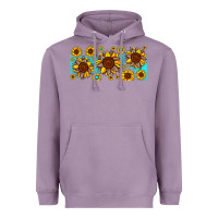 Lavender leopard sunflower gemstone Heavyweight Hoodie - JahusDesignShop