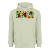 Matcha leopard sunflower gemstone Heavyweight Hoodie - JahusDesignShop
