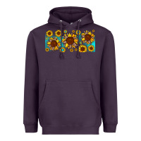 Plum leopard sunflower gemstone Heavyweight Hoodie - JahusDesignShop