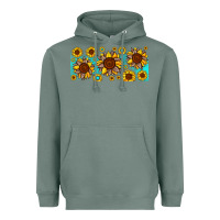 Sage leopard sunflower gemstone Heavyweight Hoodie - JahusDesignShop