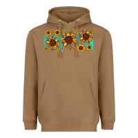 Toasted Coconut leopard sunflower gemstone Heavyweight Hoodie - JahusDesignShop