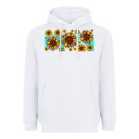 White leopard sunflower gemstone Heavyweight Hoodie - JahusDesignShop