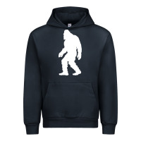 Navy bigfoot walking silhouette Urban Hoodie - artisFamous