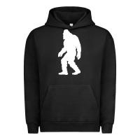 Pigment Black bigfoot walking silhouette Urban Hoodie - artisFamous