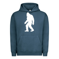 Pigment Midnight Navy bigfoot walking silhouette Urban Hoodie - artisFamous