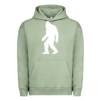 Pigment Oil Green bigfoot walking silhouette Urban Hoodie - artisFamous