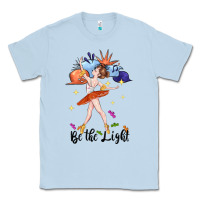 Dusty Blue be the light Classic Tee - CowGirlArtShop
