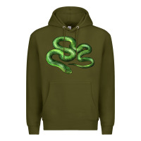Army Green boomslang snake Premium Hoodie - LillyAllenDesigns