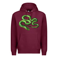 Burgundy boomslang snake Premium Hoodie - LillyAllenDesigns
