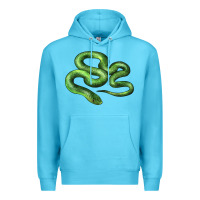 Ocean Blue boomslang snake Premium Hoodie - LillyAllenDesigns