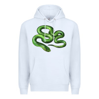 White boomslang snake Premium Hoodie - LillyAllenDesigns