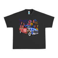Pigment Black Western Truck Fourth Of July America Urban Heavy Tee - FaDigitalArtStudio