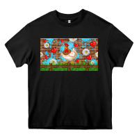 Black cute chicken Heavy Core Tee - TumblerDesignByShophia