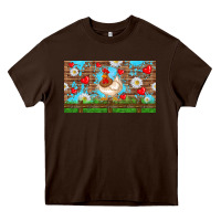 Chocolate Brown cute chicken Heavy Core Tee - TumblerDesignByShophia