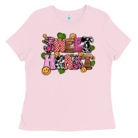 Bubblegum Pink sweetheart olivia Ladies Tee - OliviaCreatesArt