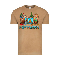 Happy Camper Coffee Cups Vintage Tee | Teevron