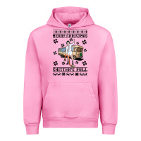 Fuchsia Pink merry christmas shitters full Urban Hoodie - artisFamous