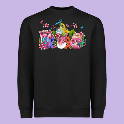 Western Cancer  Coffee Cups With Ribbons Heavyweight Sweatshirt Designed By Adodesignshop