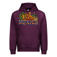 Mauve Wine viva mexico Urban Hoodie - RanaPortraitStore