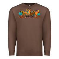 Chestnut hello fall pumpkin sunflower Premium Sweatshirt - JahusDesignShop