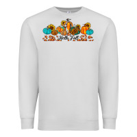 Dove Grey hello fall pumpkin sunflower Premium Sweatshirt - JahusDesignShop