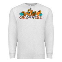 Oatmeal Heather hello fall pumpkin sunflower Premium Sweatshirt - JahusDesignShop