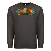 Smoke hello fall pumpkin sunflower Premium Sweatshirt - JahusDesignShop