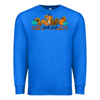 True Royal hello fall pumpkin sunflower Premium Sweatshirt - JahusDesignShop