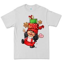 Dove Grey cute christmas girl gnome Premium Tee - CowGirlArtShop