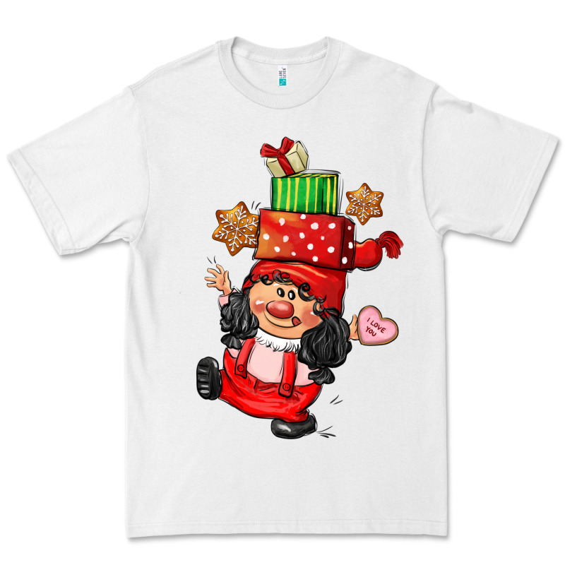 Cute Christmas Girl Gnome Premium Tee by CowGirlArtShop | Teevron