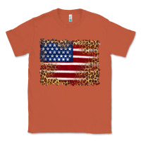 Copper american flag and leopard Classic Tee - Artiststas