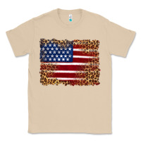 Mushroom american flag and leopard Classic Tee - Artiststas