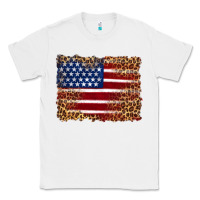 White american flag and leopard Classic Tee - Artiststas