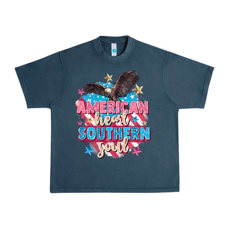 American Heart Southern Soul 4th Of July Urban Heavy Tee by FaDigitalArtStudio | Teevron
