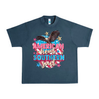 Midnight Navy American heart southern soul 4th of july Urban Heavy Tee - FaDigitalArtStudio