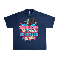 Navy American heart southern soul 4th of july Urban Heavy Tee - FaDigitalArtStudio