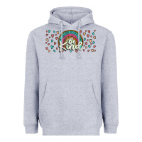 Heather Grey be kind Heavyweight Hoodie - JahusDesignShop
