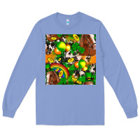 Colony Blue St. Patrick's Day Horse With Balloons Long Sleeve Tee - FaDigitalArtStudio