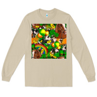 Mushroom St. Patrick's Day Horse With Balloons Long Sleeve Tee - FaDigitalArtStudio