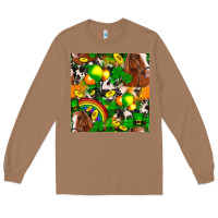 Toasted Coconut St. Patrick's Day Horse With Balloons Long Sleeve Tee - FaDigitalArtStudio