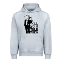 Heather Grey kill your television Urban Hoodie - artisFamous