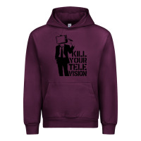 Mauve Wine kill your television Urban Hoodie - artisFamous