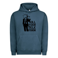 Pigment Midnight Navy kill your television Urban Hoodie - artisFamous