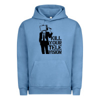 Pigment Pebble Blue kill your television Urban Hoodie - artisFamous