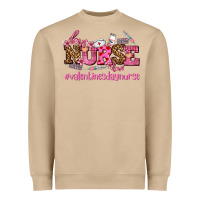Mushroom nurse with valentines day element Heavyweight Sweatshirt - AdoDesignShop